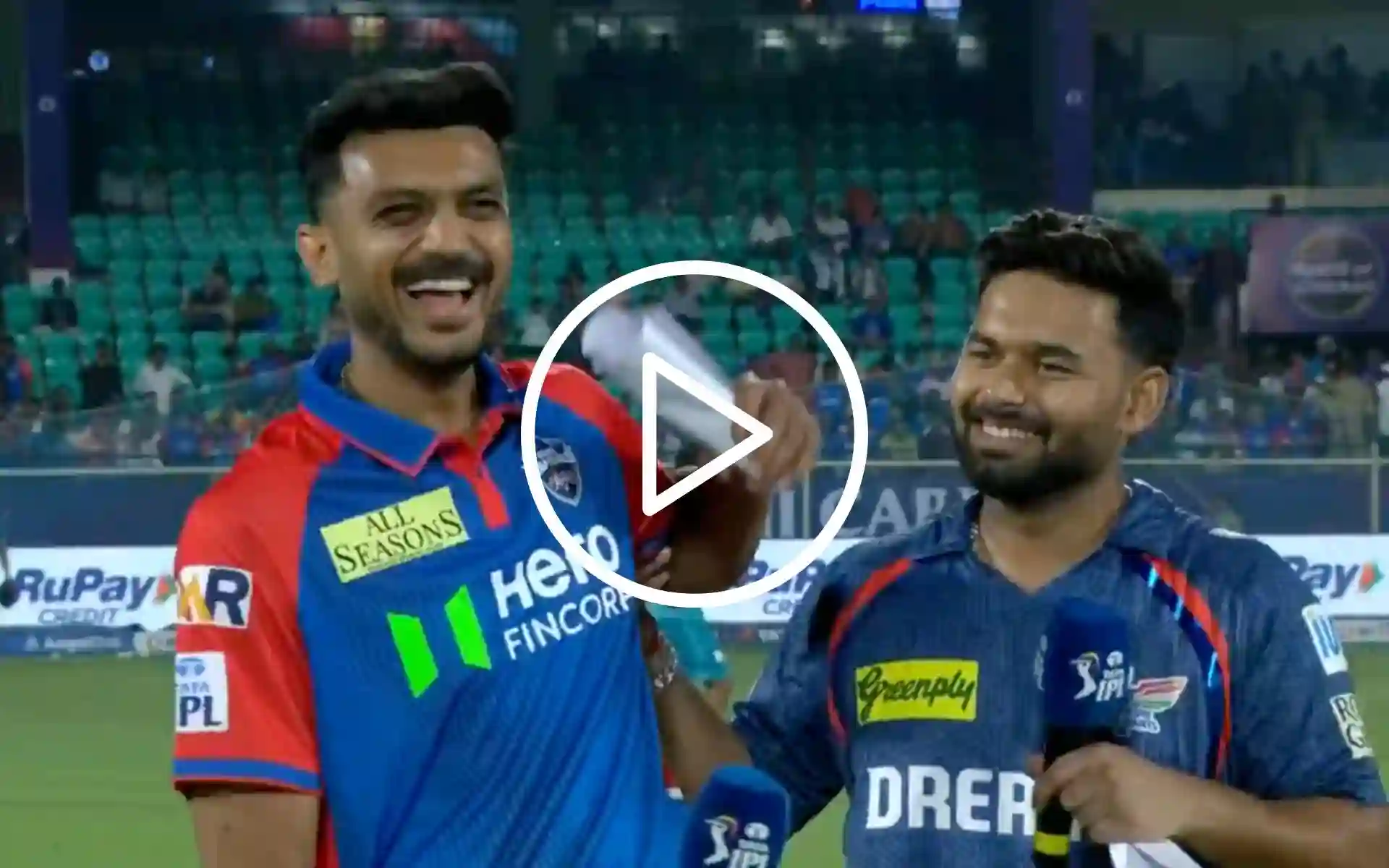 [Watch] Pant Tries To Misguide Axar Patel During The Toss In DC vs LSG IPL 2025 Match